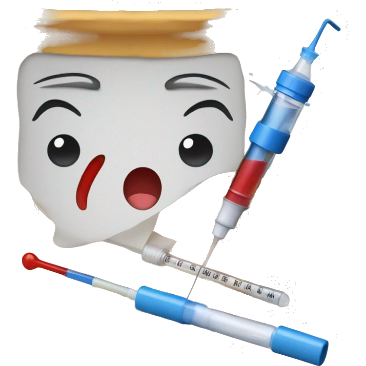 The letters EMA with a syringe  emoji