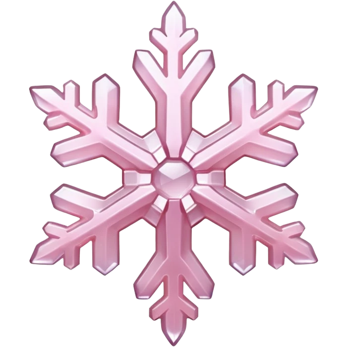 snow flake pale pink 3d icy translucent texture emoji