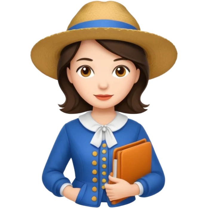 brunette woman with dutch clothing emoji
