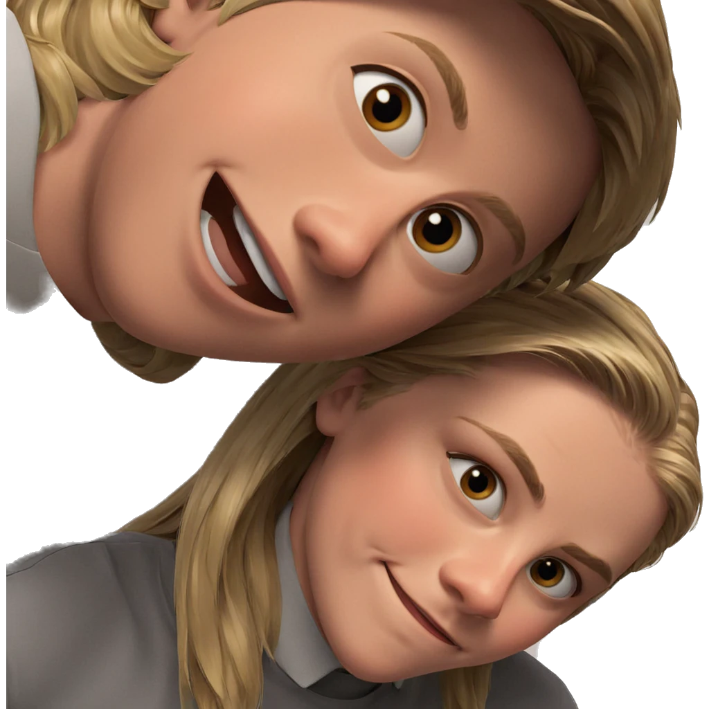 blonde and brown haired boys emoji