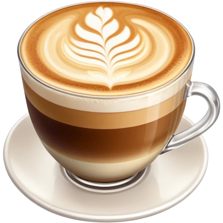 expensive artisanal latte in a cafe from upward view perspective, latte art, fancy coffee drink emoji