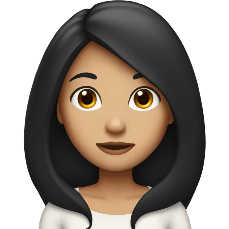 Girl with long black hair emoji