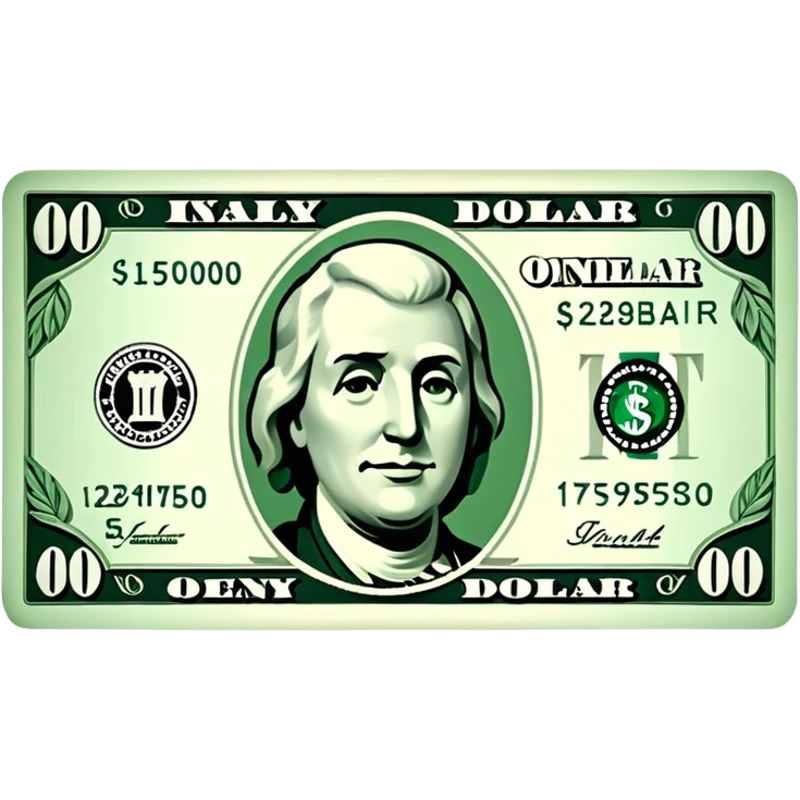 a dollar paper money emoji