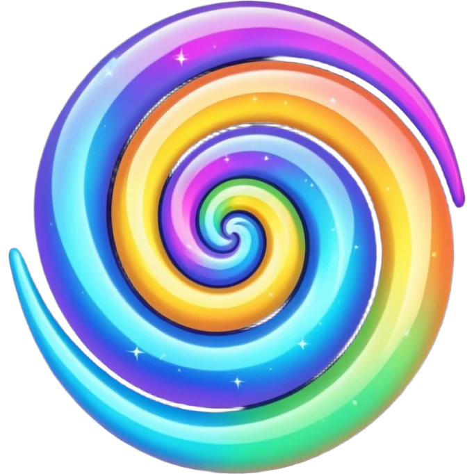 abstract colorful swirl with magical sparkles emoji