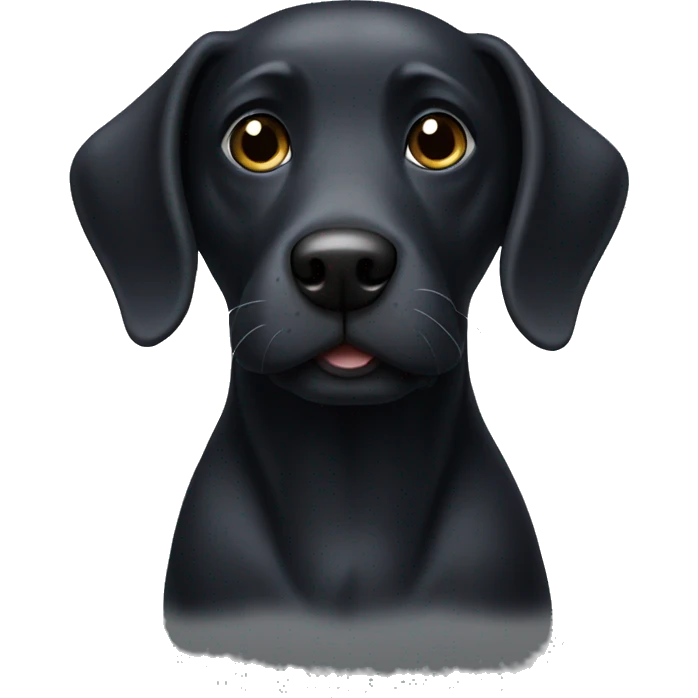 Black dog with grey snout emoji