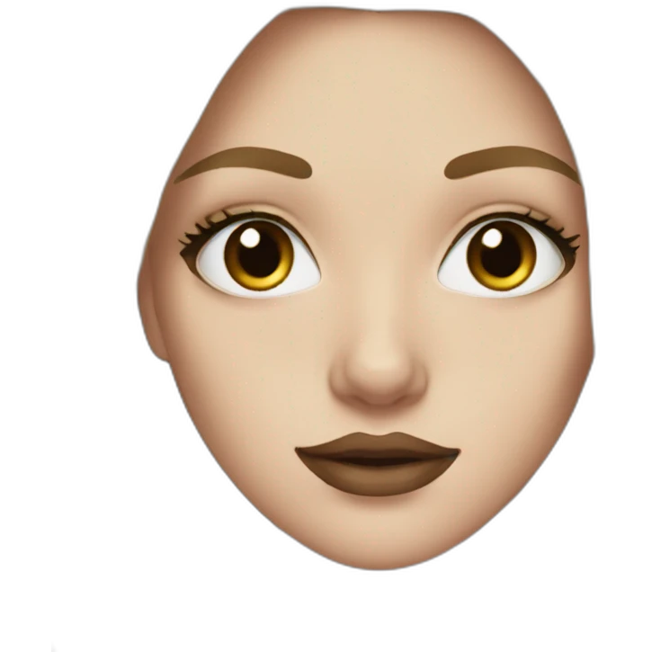 White girl with eye makeup and dark blonde hair emoji