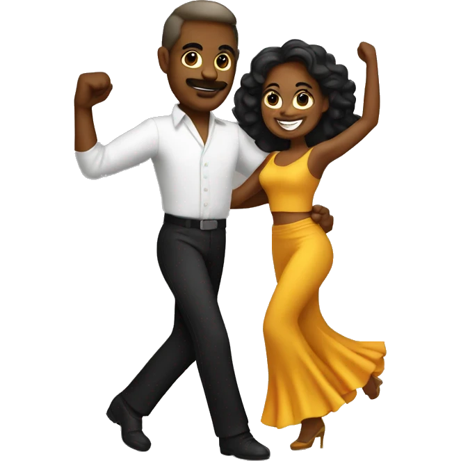 Salsa dancing couple emoji