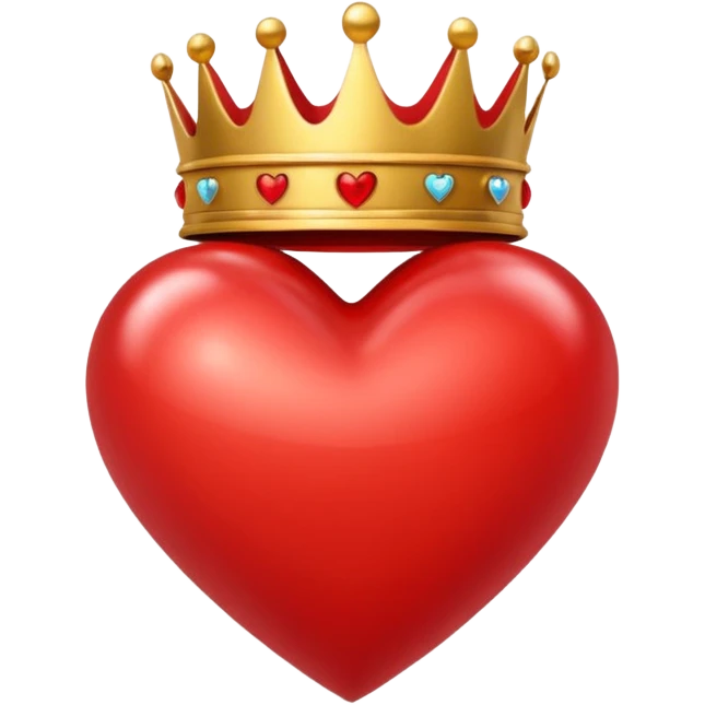 heart with crown on it emoji