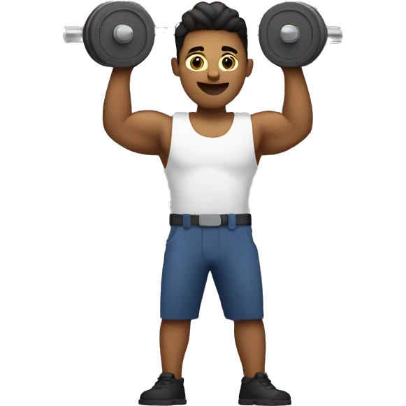 Movie theatre worker lifting weights emoji