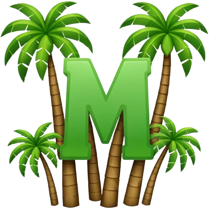 Palm trees with the letters MS emoji