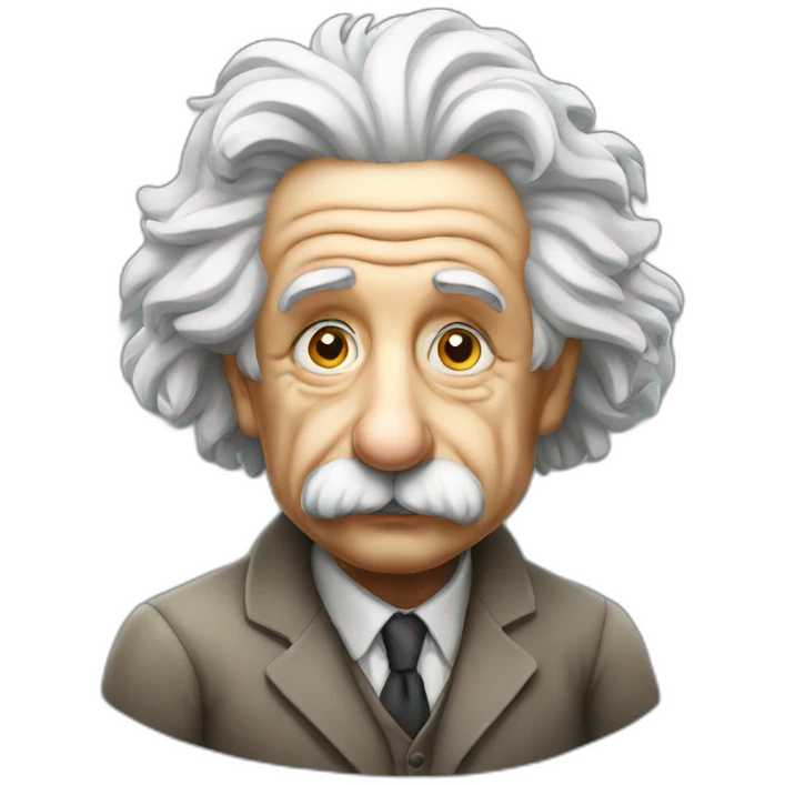 Albert Einstein thinking emoji