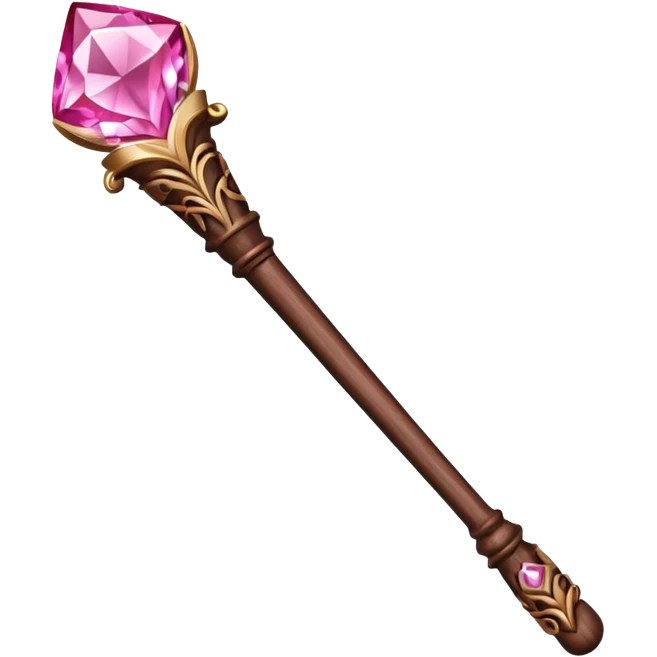 magic wand with pink crystal emoji