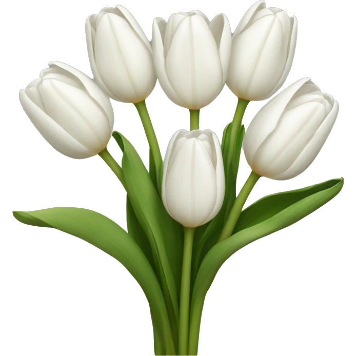 white tulip bouquet  emoji