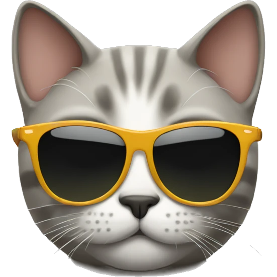 Cat with sunglasses emoji