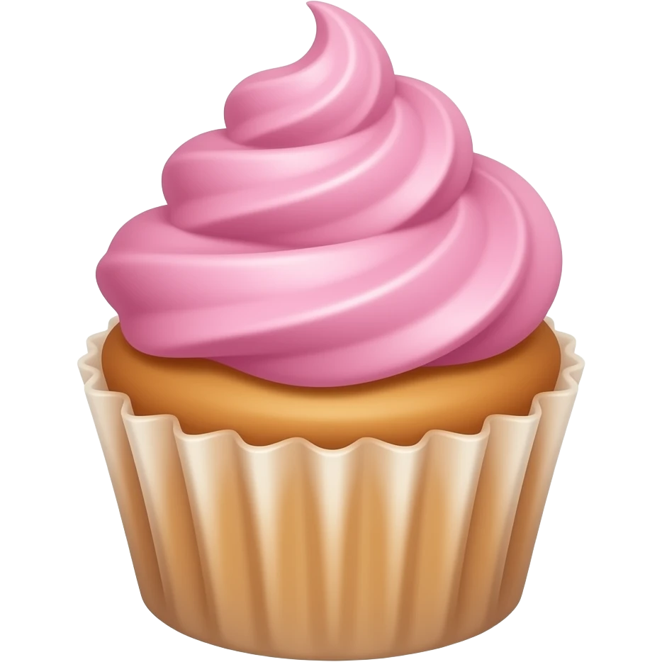 Cupcake with pink icing emoji