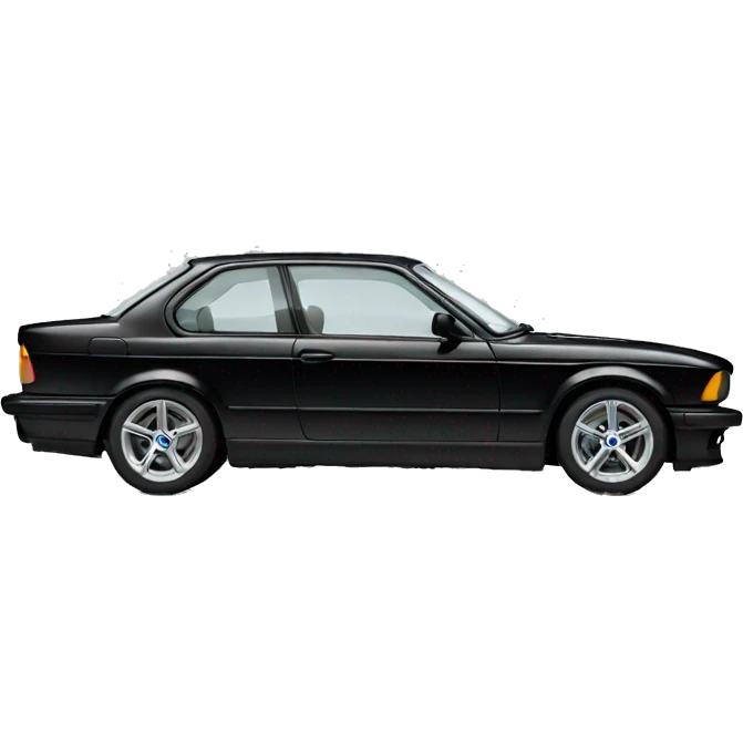 BMW Car in Black from Side emoji