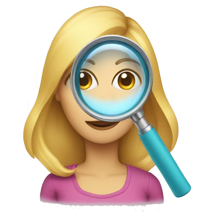 Woman with magnifying glass emoji