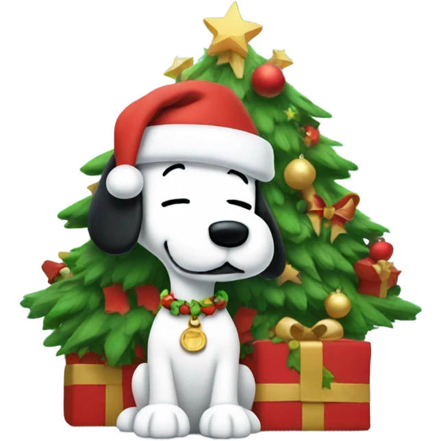 Snoopy merry Christmas emoji