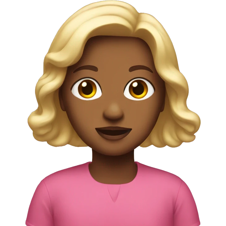 Oleta in pink emoji