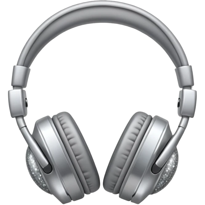 headphones with sparkles and AI letters emoji