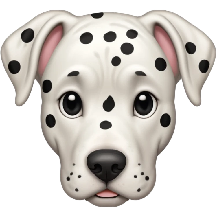 white Great Dane with black spots emoji