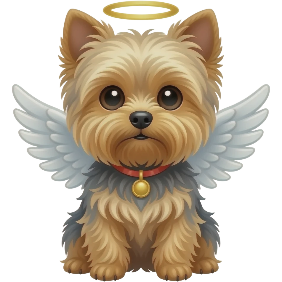 Yorkie angel emoji