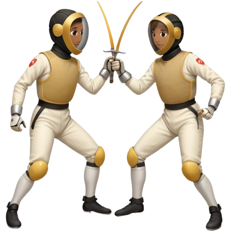  a fencing duel with epees emoji