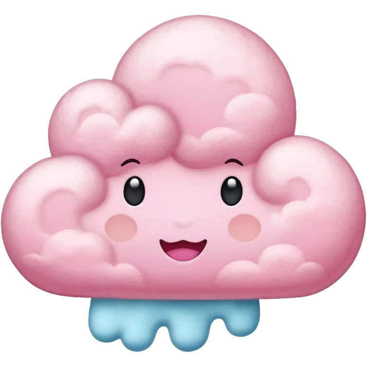 PINK CLOUD  WITH STAR EMOJI emoji