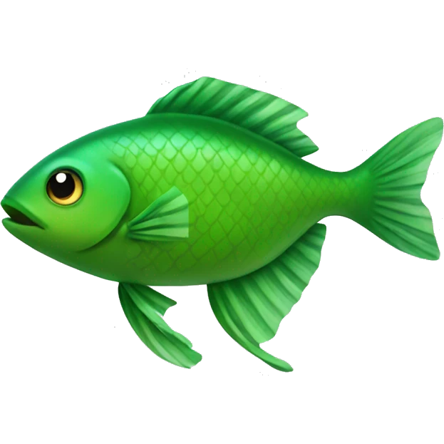 Green fish swish emoji