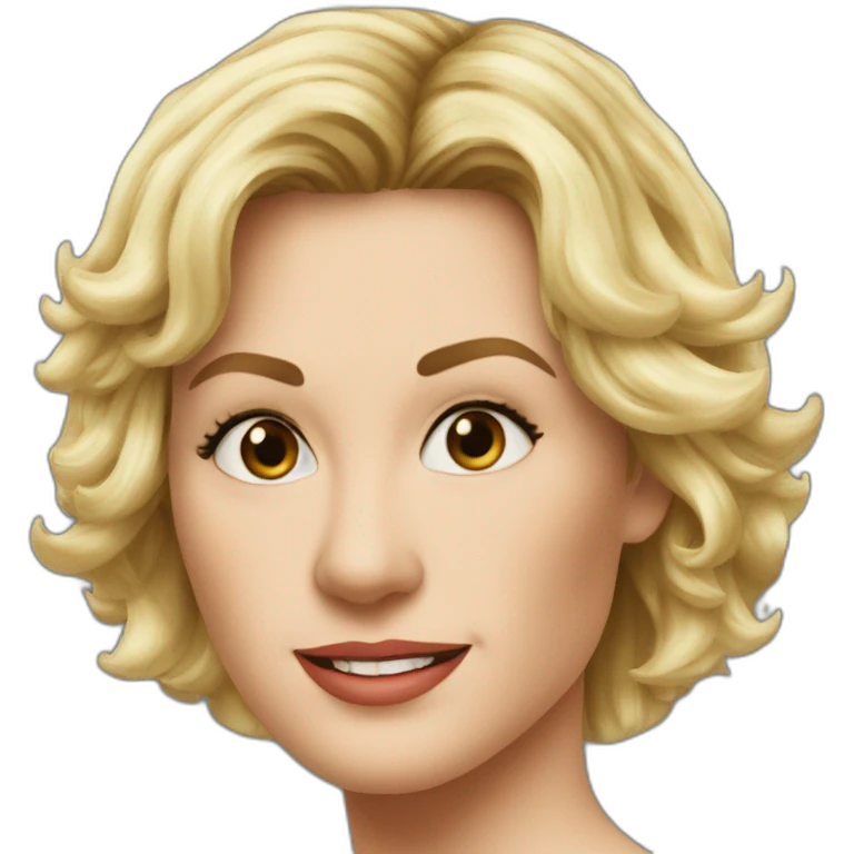 Sandra Huller actor german portrait blond hair head only short emoji