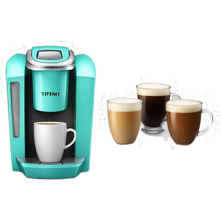 Realistic tiffany blue keurig machine emoji