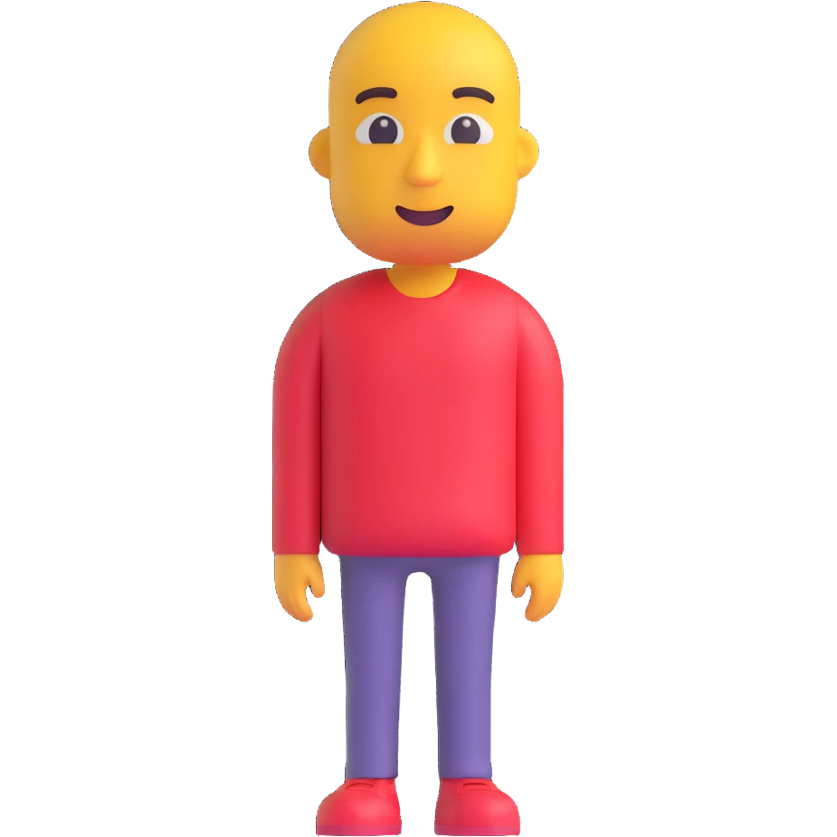 standing guy, 3D emoji style emoji