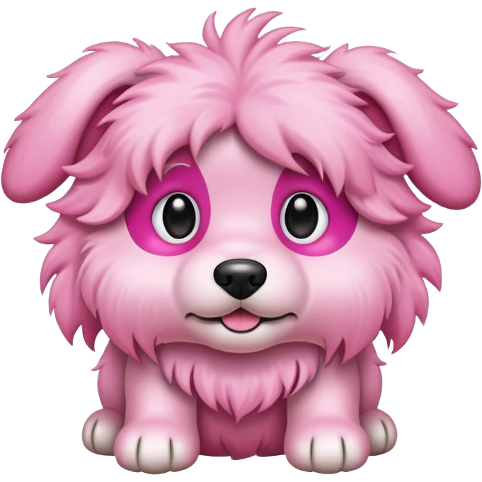 Pink dog emoji