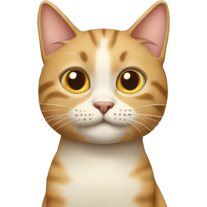 Cat wearing cheese emoji