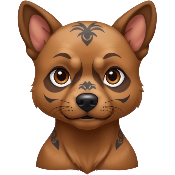 dog with lot of tattoos emoji