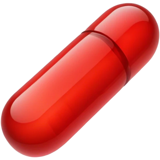 Red transparent pill  emoji