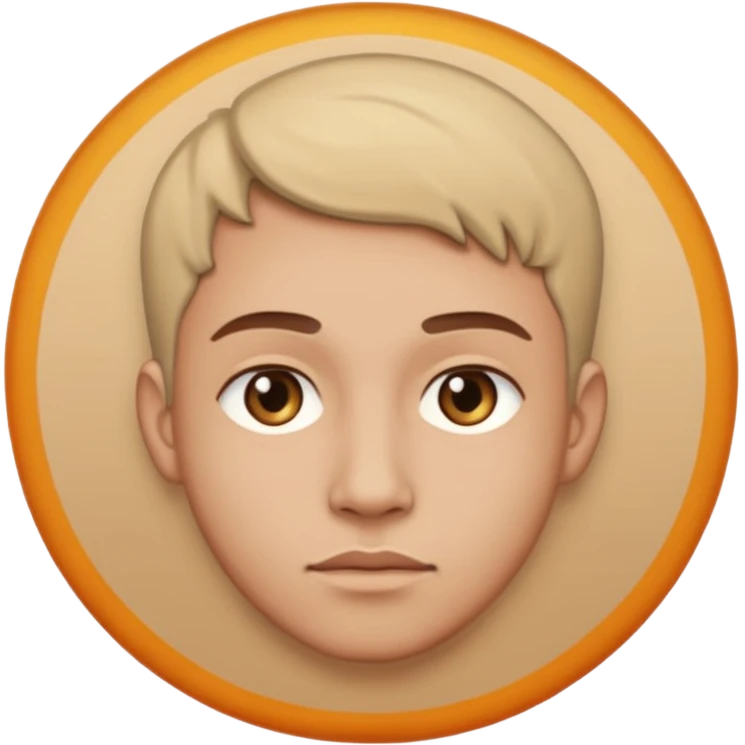 une personne de face avec des detaildans un rond  emoji