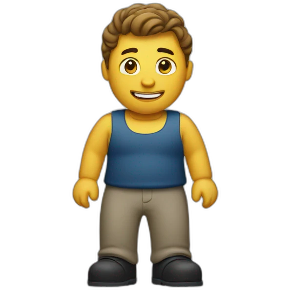 man with wiggle emoji