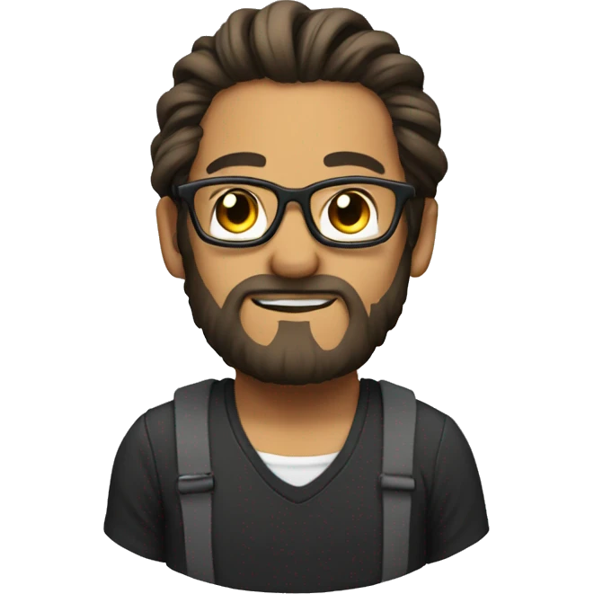 glasses , manbun emoji
