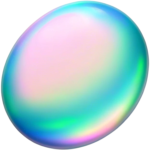 Cinematic Realistic Opal Emoji, Mystical and iridescent, with shifting colors of blue, green, and pink that dance across the smooth, milky surface. The gem’s unique play of light creates a mesmerizing, fluid effect, while a soft, glowing halo surrounds the stone. Soft glowing outline, capturing the essence of magic and mystery in a radiant opal. emoji