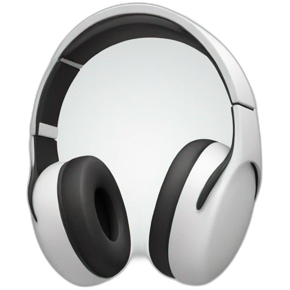 white headphone pressing head emoji