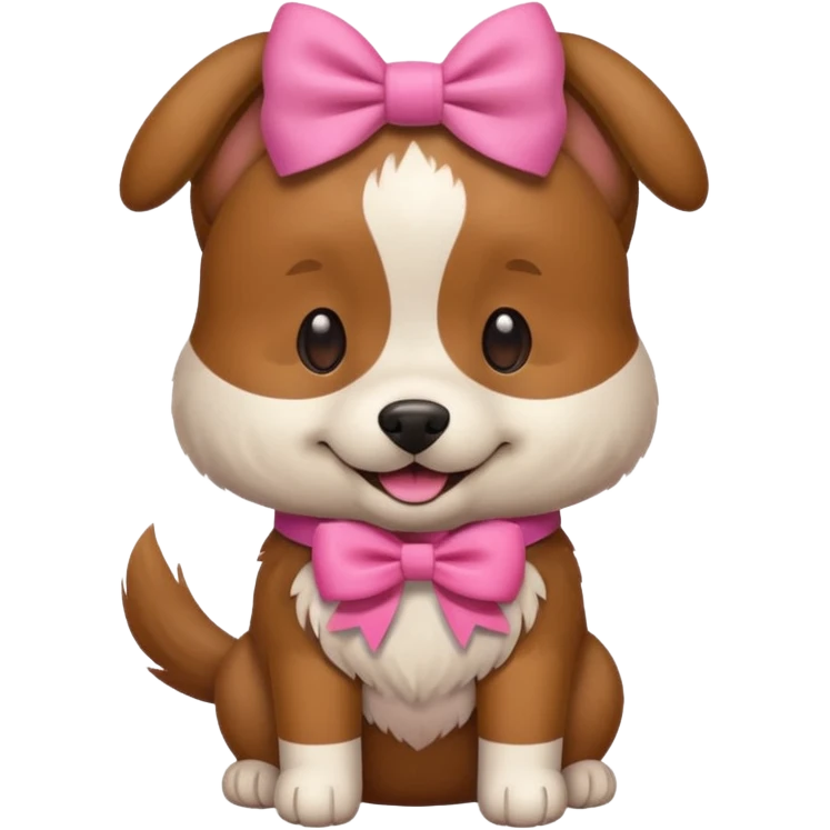 Dog with pink bow emoji
