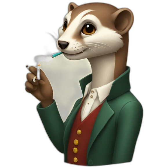 weasel smoking emoji
