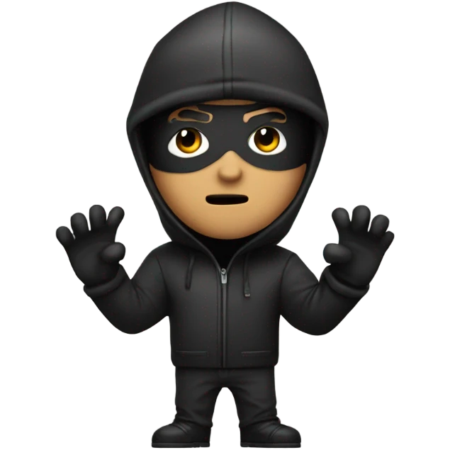 robber with hands up emoji