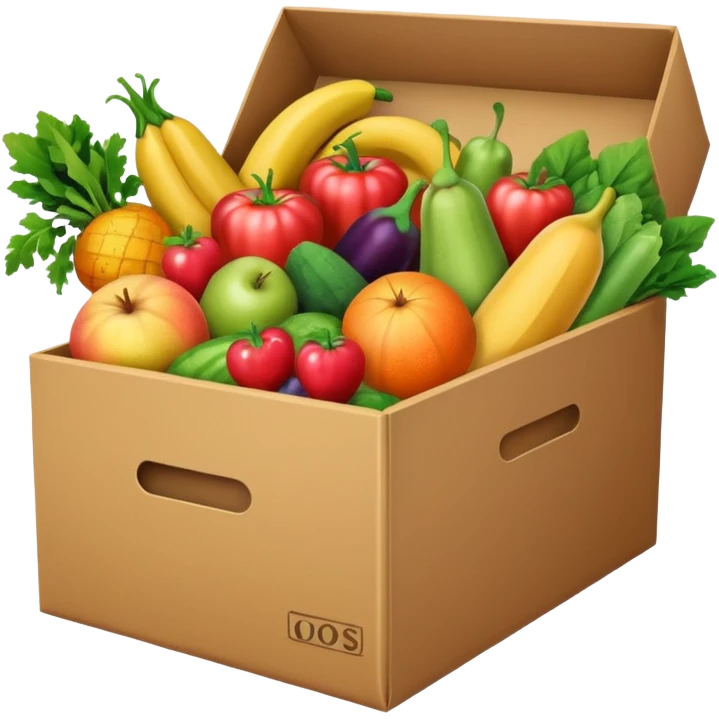 A box of groceries from the store emoji