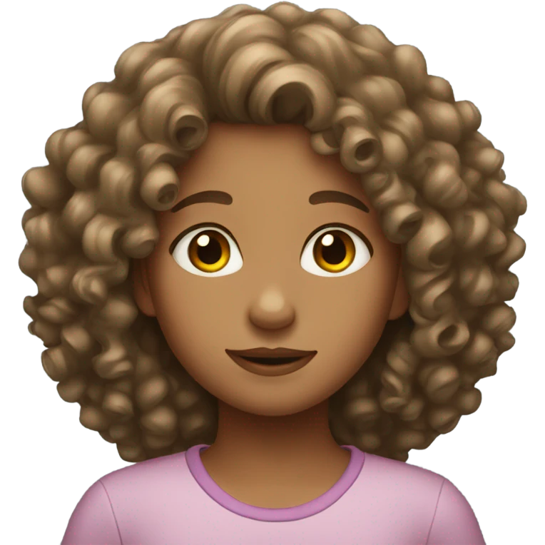 Girl with curly hair  emoji