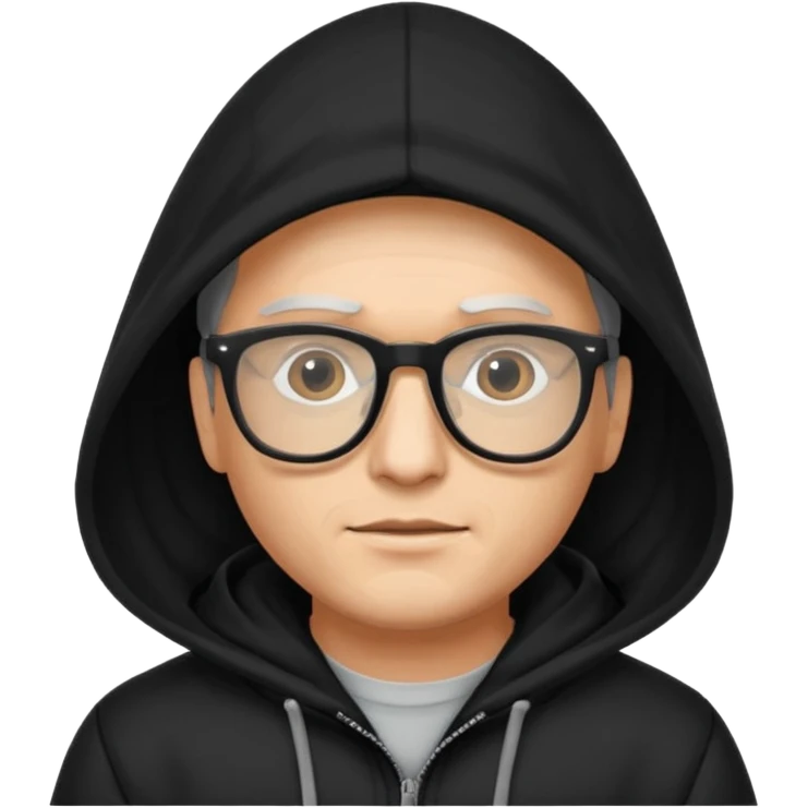 man in hooded jackets and glasses emoji