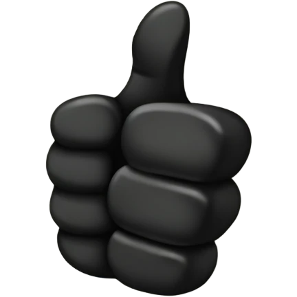 Thumbs up emoji with obsidian texture emoji