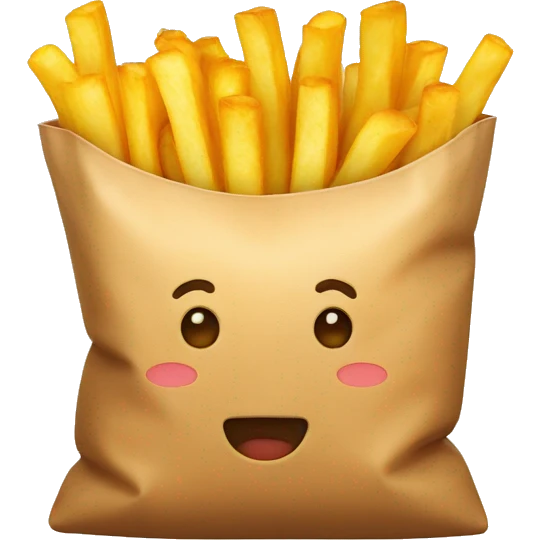 a bag of french fries emoji