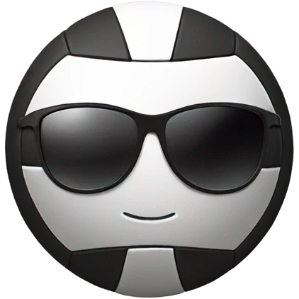 Volleyball with sunglasses emoji